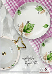 Atcom Crystal Coated Melamine Dinner Set Design #17 - 80pcs