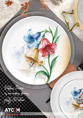 Atcom Crystal Coated Melamine Dinner Set Design #21 - 80pcs