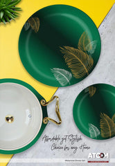 Atcom Crystal Coated Melamine Dinner Set Design #2 - 80pcs