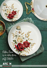 Atcom Crystal Coated Melamine Dinner Set Design #8 - 80pcs