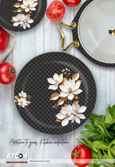Atcom Crystal Coated Melamine Dinner Set Design #9 - 80pcs