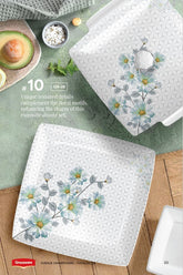 Graceware Double Glazed Avenue Melamine Dinner Set Design #10 - 80pcs Set