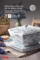 Graceware Double Glazed Avenue Melamine Dinner Set #1 - 80pcs Set