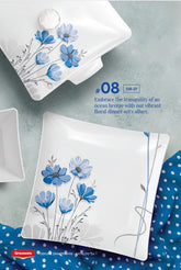 Graceware Double Glazed Dekure Melamine Dinner Set Design #8 - 80pcs Set