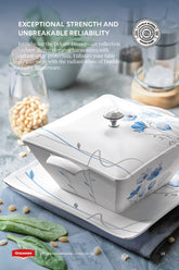 Graceware Double Glazed Dekure Melamine Dinner Set Design #8 - 80pcs Set