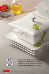 Graceware Double Glazed Dekure Melamine Dinner Set Design #6 - 80pcs Set