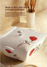 Graceware Double Glazed Dekure Melamine Dinner Set Design #1 - 80pcs Set