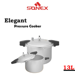 Sonex Elegant Aluminum Pressure Cooker Best Quality Sleek Handles- (13,15,18Litre)