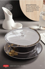 Graceware Double Glazed Crystal Coated Everest Melamine Dinner Set Design #10 - 80pcs Set