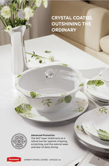 Graceware Double Glazed Crystal Coated Everest Melamine Dinner Set Design #2 - 80pcs Set