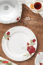 Graceware Double Glazed Crystal Coated Everest Melamine Dinner Set Design #3 - 80pcs Set