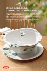 Graceware Double Glazed Crystal Coated Everest Melamine Dinner Set Design #4 - 80pcs Set