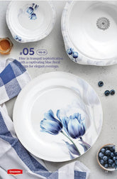 Graceware Double Glazed Crystal Coated Everest Melamine Dinner Set Design #5 - 80pcs Set