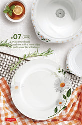 Graceware Double Glazed Crystal Coated Everest Melamine Dinner Set Design #7 - 80pcs Set