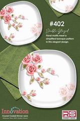 Innovation Crystal Coated Melamine Dinner Set Design #402 - 72pcs