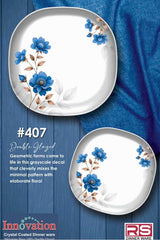 Innovation Crystal Coated Melamine Dinner Set Design #407 - 72pcs