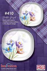 Innovation Crystal Coated Melamine Dinner Set Design #410 - 72pcs