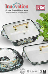 Innovation Crystal Coated Melamine Dinner Set Design #413 - 72pcs