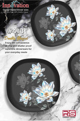 Innovation Crystal Coated Melamine Dinner Set Design #413 - 72pcs