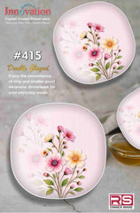 Innovation Crystal Coated Melamine Dinner Set Design #415 - 72pcs