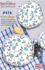 Innovation Crystal Coated Melamine Dinner Set Design #416 - 72pcs