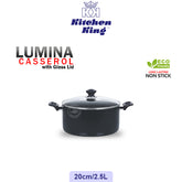 Lumina Casserole (Glass Lid) – Size (20,22,24,26,28,30,32,34,36,38cm)