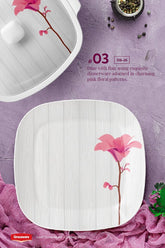 Graceware Double Glazed Lush Melamine Dinner Set Design #3 - 80pcs Set