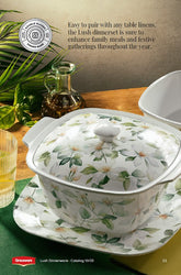 Graceware Double Glazed Lush Melamine Dinner Set Design #4 - 80pcs Set