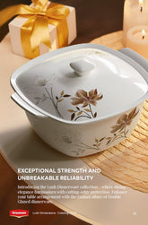 Graceware Double Glazed Lush Melamine Dinner Set Design #7 - 80pcs Set