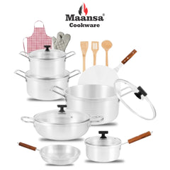 New Marshal Forging Metal Finish Set with (Glass Lid)- 21pcs