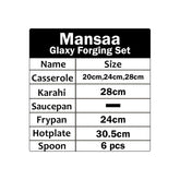 Mansaa Nonstick Glaxy Forging Set - 17pcs Set