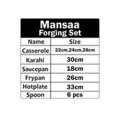 Maansa Nonstick Forging Set- 21PCS