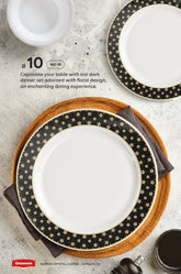 Graceware Double Glazed Crystal Coated Marion Melamine Dinner Set Design #10 - 80pcs Set