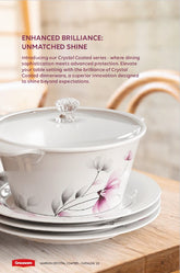 Graceware Double Glazed Crystal Coated Marion Melamine Dinner Set Design #1 - 80pcs Set