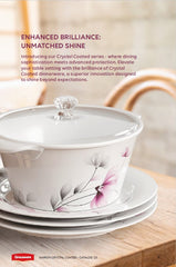 Graceware Double Glazed Crystal Coated Marion Melamine Dinner Set Design #1 - 80pcs Set