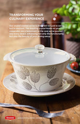 Graceware Double Glazed Crystal Coated Marion Melamine Dinner Set Design #6 - 80pcs Set