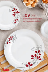 Graceware Double Glazed Crystal Coated Marion Melamine Dinner Set Design #9 - 80pcs Set