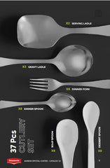 Graceware Double Glazed Crystal Coated Marion Melamine Dinner Set Design #3 - 80pcs Set