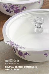 Graceware Double Glazed Crystal Coated Prisma Melamine Dinner Set Design #19 - 80pcs Set