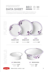 Graceware Double Glazed Crystal Coated Prisma Melamine Dinner Set Design #18 - 80pcs Set