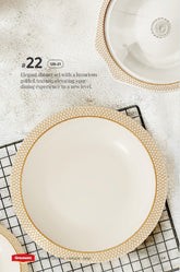 Graceware Double Glazed Crystal Coated Prisma Melamine Dinner Set Design #22 - 80pcs Set