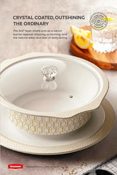 Graceware Double Glazed Crystal Coated Prisma Melamine Dinner Set Design #22 - 80pcs Set