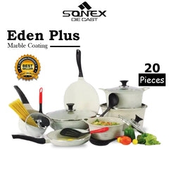 Sonex Eden Plus Gift Pack 20PCs with (Glass Lid)- Marble Coating