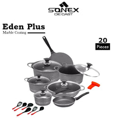 Sonex Eden Plus Gift Pack 20PCs with (Glass Lid)- Marble Coating