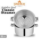Sonex Stainless Steel Classic Steamer- Size(28,32cm)