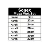 Sonex Stainless Steel Mega Wok Set - 12pcs