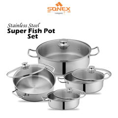 Sonex Fish Pot Set (Stainless Steel)
