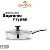 Sonex Supreme Frypan (Stainless Steel)- Size(20,22,24cm)