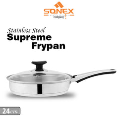 Sonex Supreme Frypan (Stainless Steel)- Size(20,22,24cm)