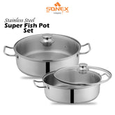 Sonex Fish Pot Set (Stainless Steel)